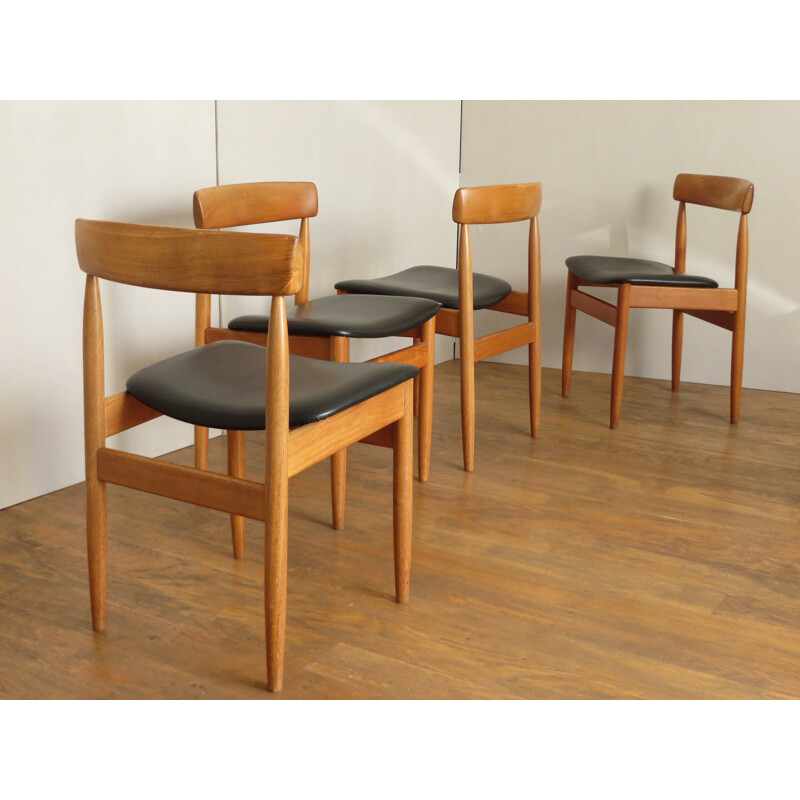 4 Scandinavian teak chair - 1960s