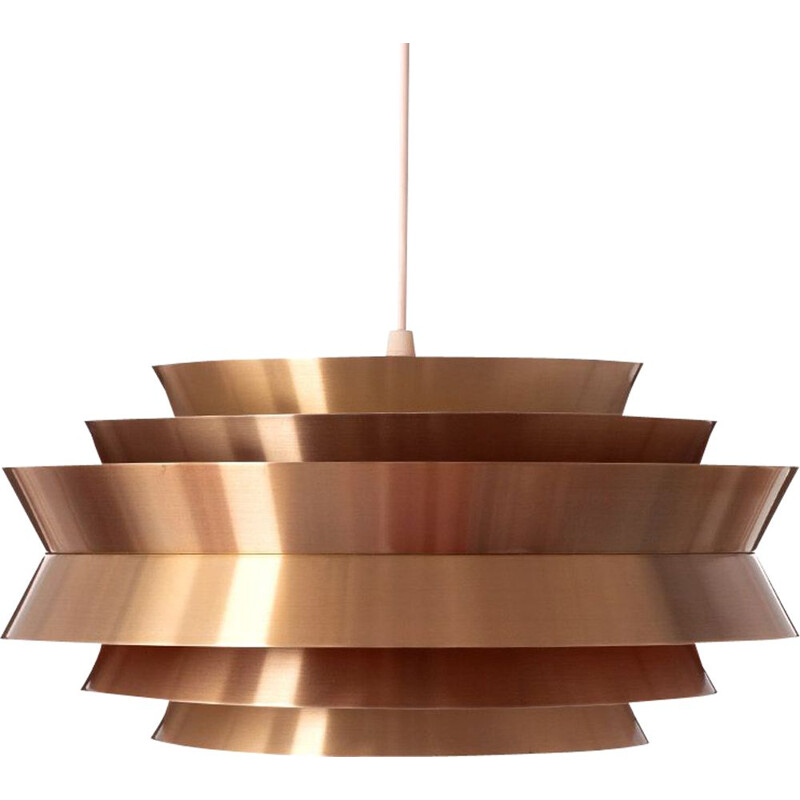 Vintage pendant lamp in brass by Carl Thore, Granhaga Sweden, 1960s