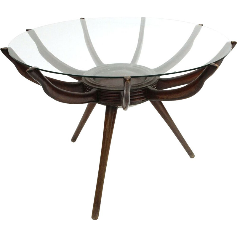 Vintage coffee table by Carlo de Carli, Renato Angeli, Claudio Olivieri, 1940s