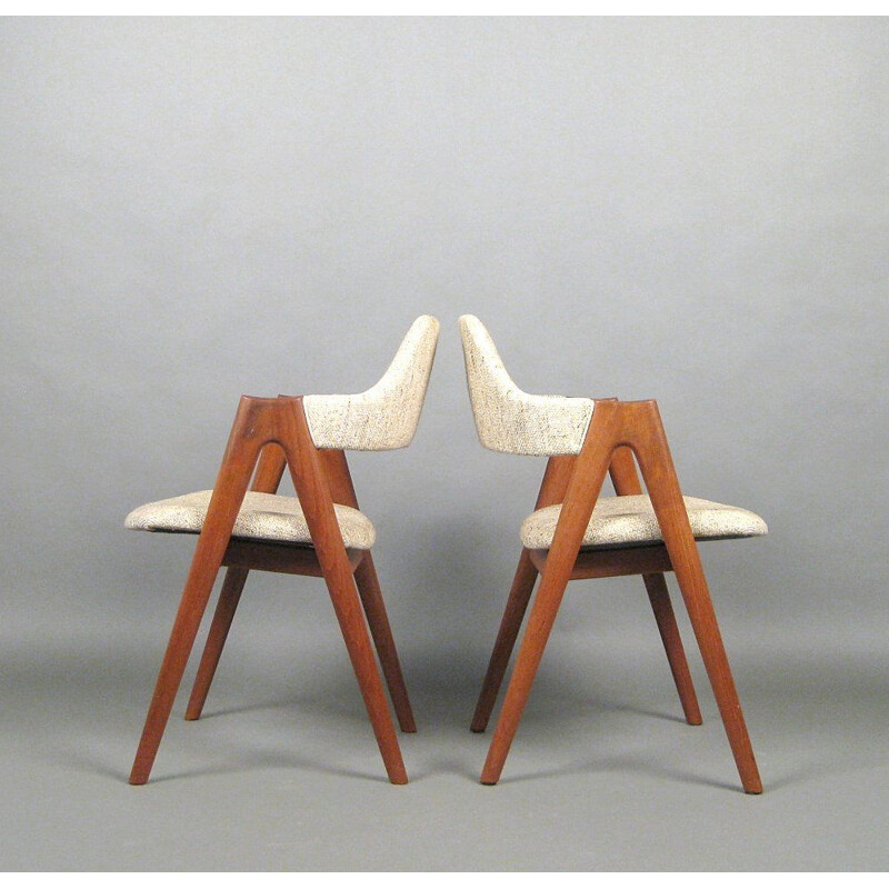 Set of 2 Kai Kristiansen teak compass chairs