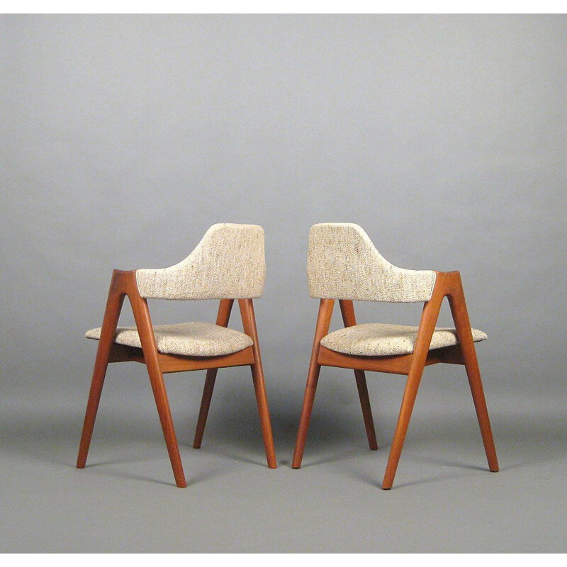 Set of 2 Kai Kristiansen teak compass chairs