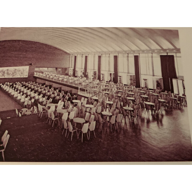 Suite of 4 vintage BAUMANN chairs in leatherette, 1950-1960 