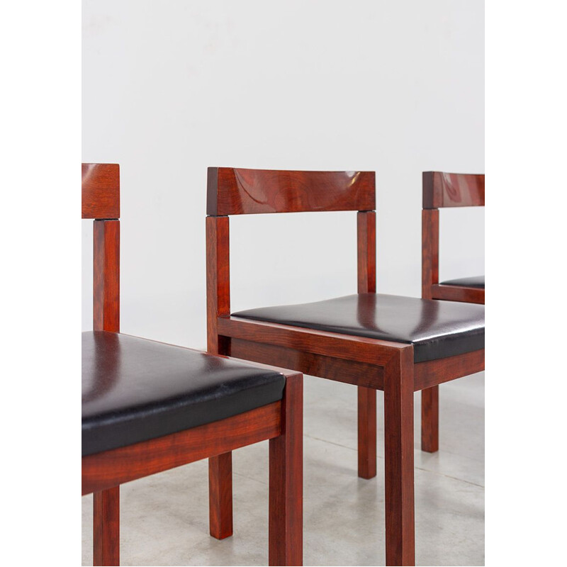 Set of 8 vintage rosewood dining chairs by Alfred Hendrickx for Belform, 1970s