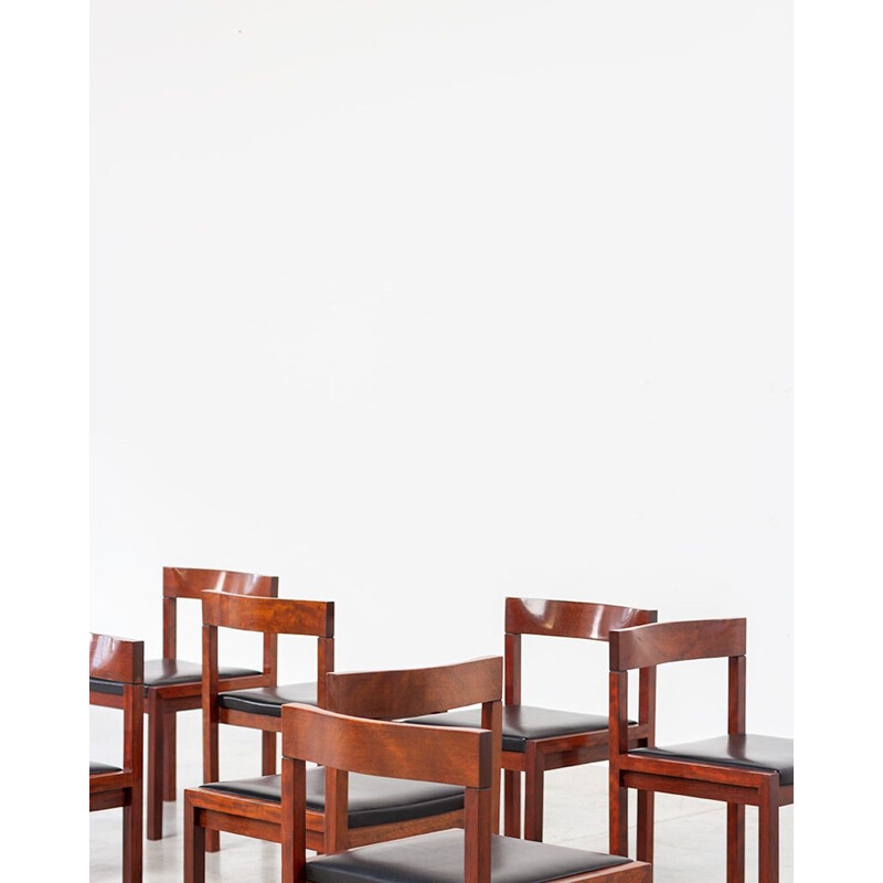 Set of 8 vintage rosewood dining chairs by Alfred Hendrickx for Belform, 1970s