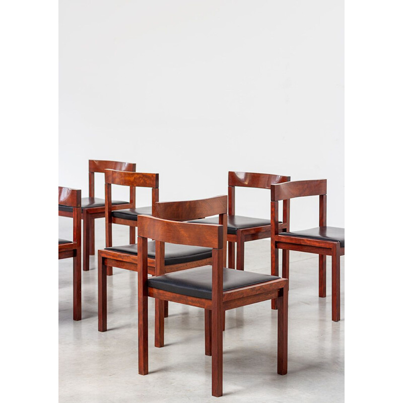 Set of 8 vintage rosewood dining chairs by Alfred Hendrickx for Belform, 1970s