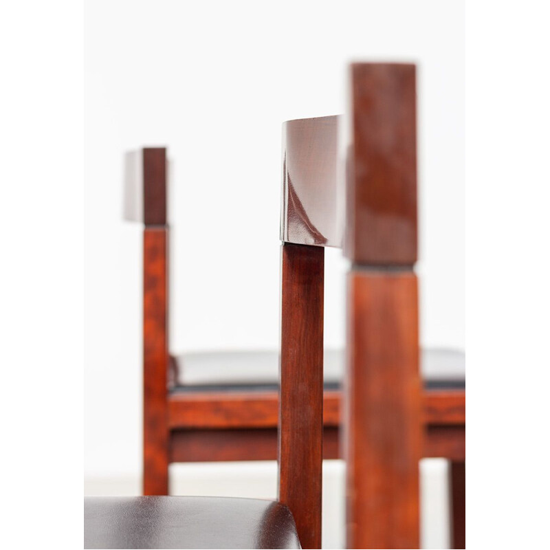 Set of 8 vintage rosewood dining chairs by Alfred Hendrickx for Belform, 1970s