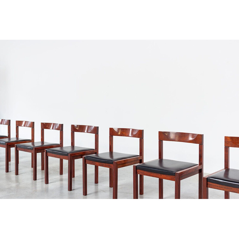 Set of 8 vintage rosewood dining chairs by Alfred Hendrickx for Belform, 1970s