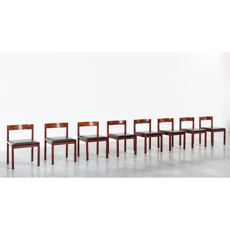 Set of 8 vintage rosewood dining chairs by Alfred Hendrickx for Belform, 1970s