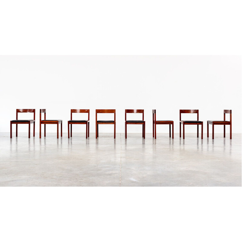 Set of 8 vintage rosewood dining chairs by Alfred Hendrickx for Belform, 1970s