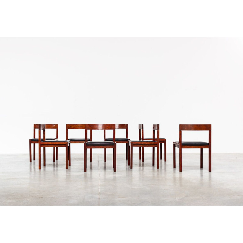 Set of 8 vintage rosewood dining chairs by Alfred Hendrickx for Belform, 1970s