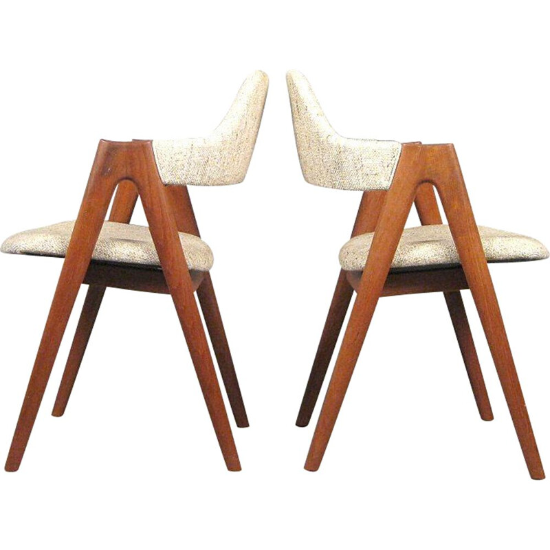 Paire de chaises compas en teck Kai Kristiansen