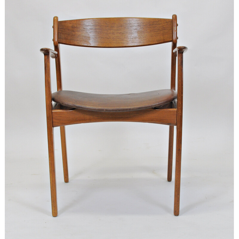 Set of Four Erik Buch Armchairs in Teak, 1950s