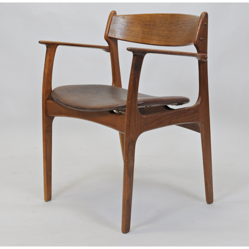 4 poltrone vintage in teak di Erik Buch, 1950