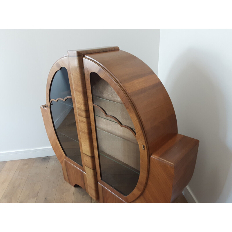 Vintage art deco display bookcase 1930