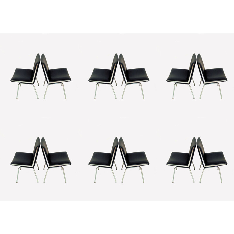 Conjunto de 12 cadeiras "Aeroporto" por Hans J. Wegner de A.P. Roubado, 1960