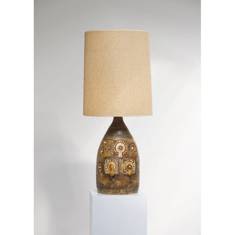 Vintage keramische tafellamp van Georges Pelletier
