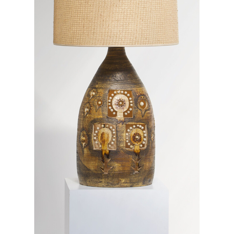 Vintage ceramic table lamp by Georges Pelletier