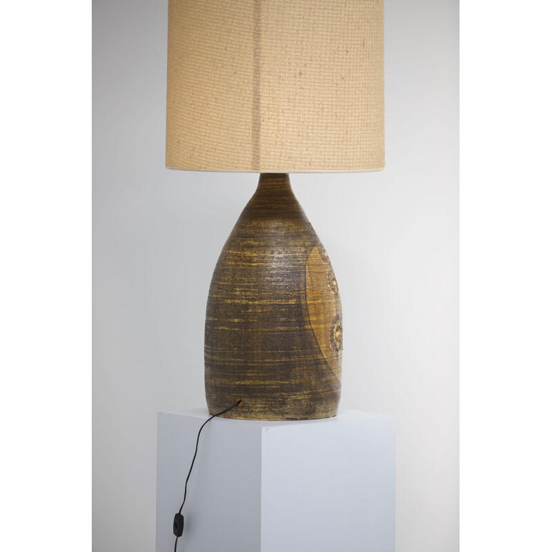 Vintage ceramic table lamp by Georges Pelletier
