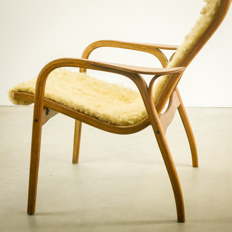 Swedese "Lamino" easy chair with sheepskin, Yngve EKSTROM - 1950s