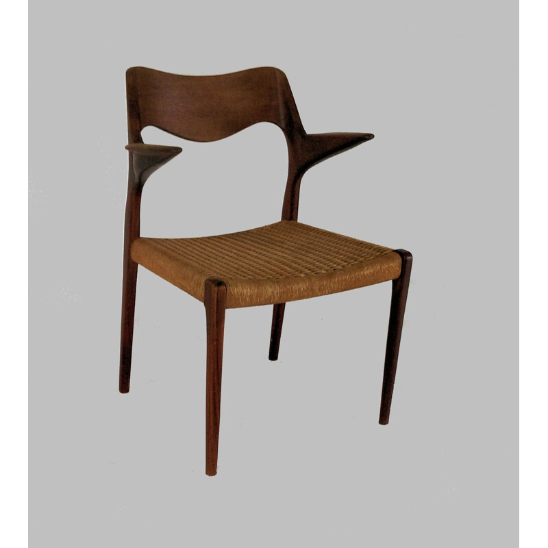 Vintage armchair in teak by Niels Ottto Møller, 1960s