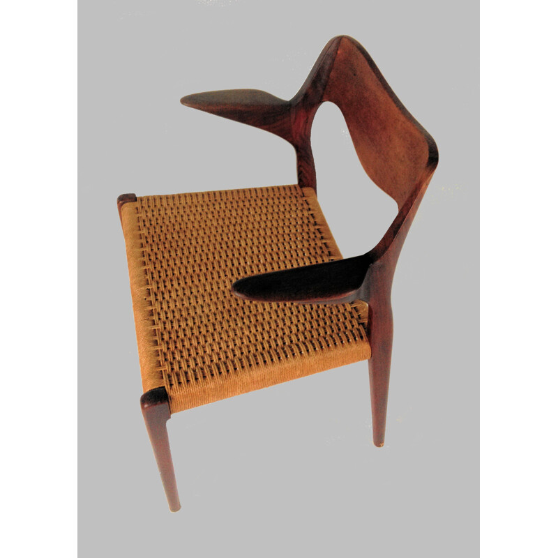 Vintage armchair in teak by Niels Ottto Møller, 1960s