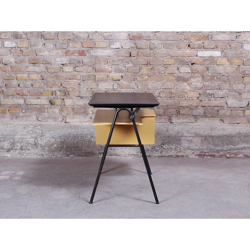 Vintage desk with two drawers and tilting top, 1960