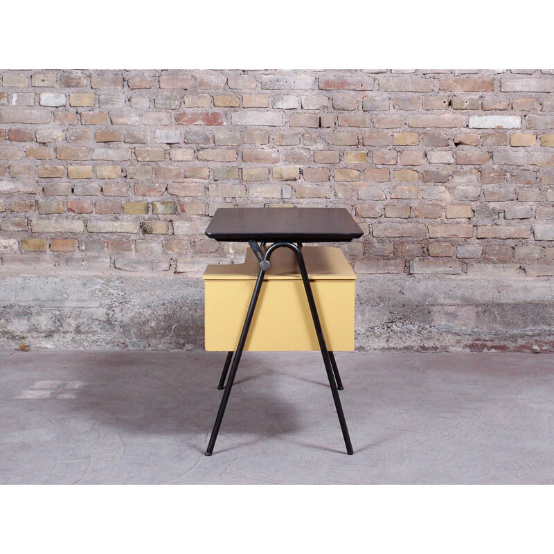 Vintage desk with two drawers and tilting top, 1960