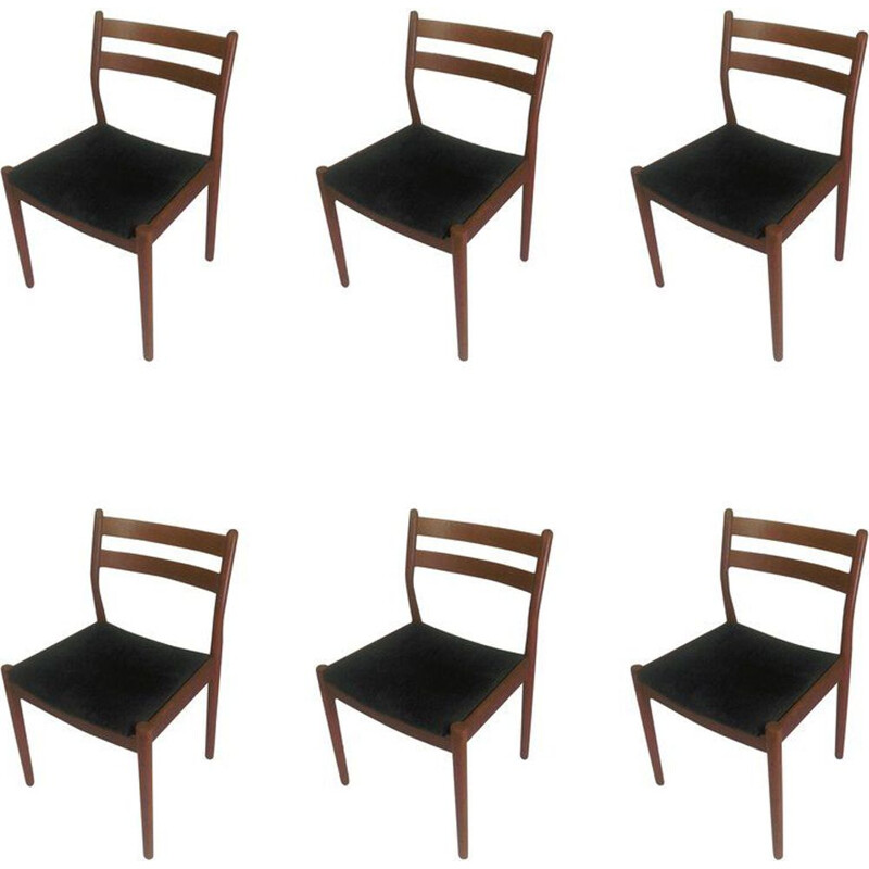 Set of 6 Poul Volther Dining Chairs