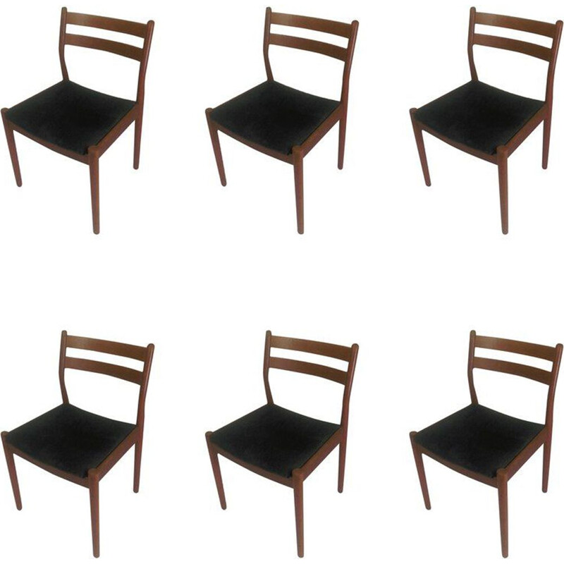 Set di 6 sedie vintage Poul Volther