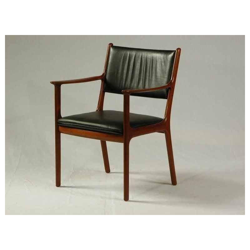 Vintage PJ 412 Armchair in Mahogany-by Ole Wanscher 1950