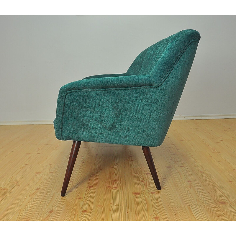 Vintage green cocktail sofa 1960s