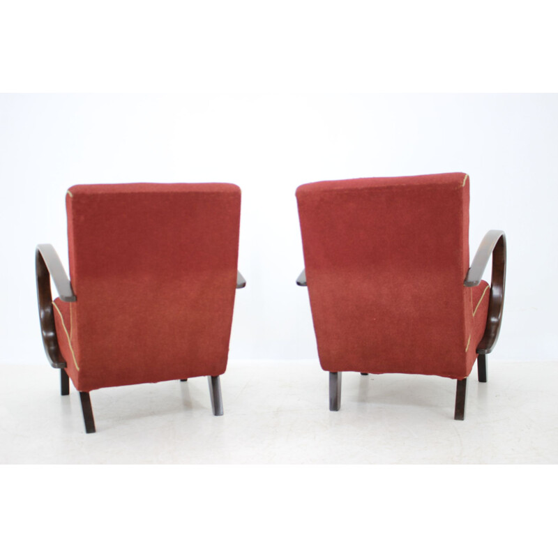 Pair of vintage armchairs by Jindřich Halabala, 1950s