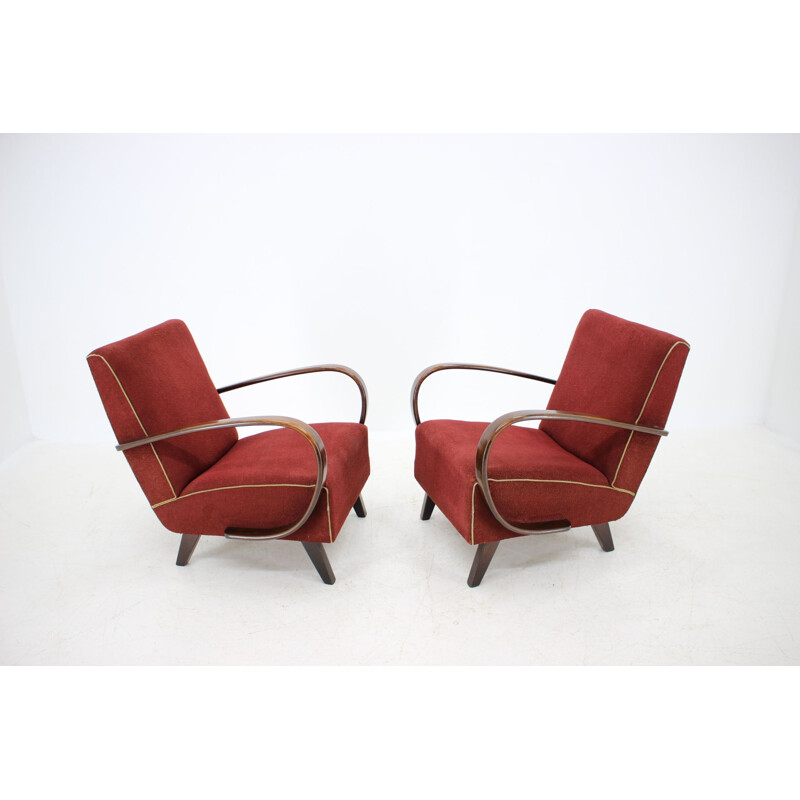 Pair of vintage armchairs by Jindřich Halabala, 1950s