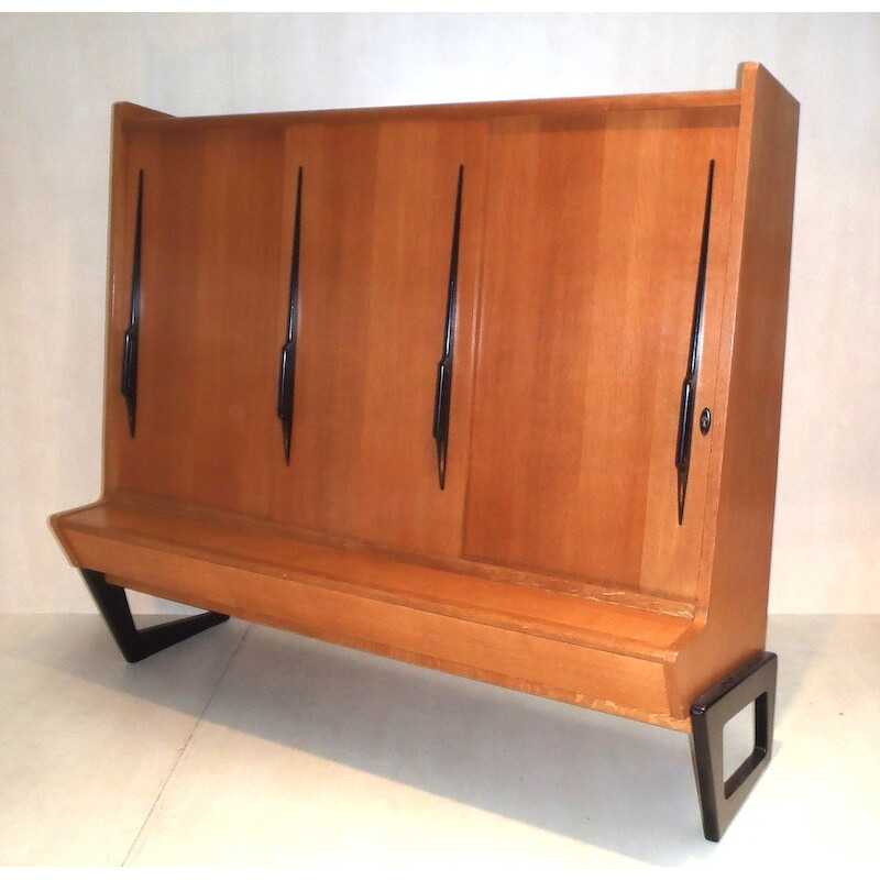 Vintage oak highboard by Gérard Guermonprez, 1950