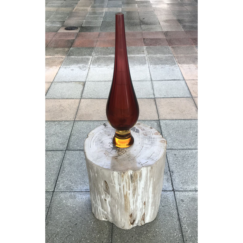 Vase de Murano vintage couleur ambre, 1960