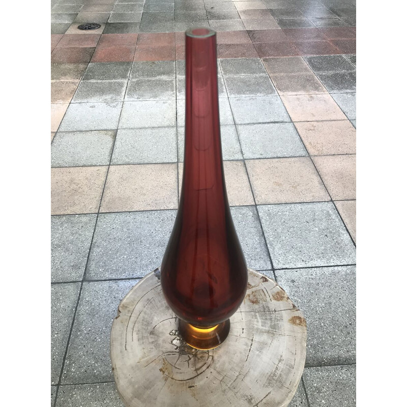 Vintage amber Murano vase, 1960