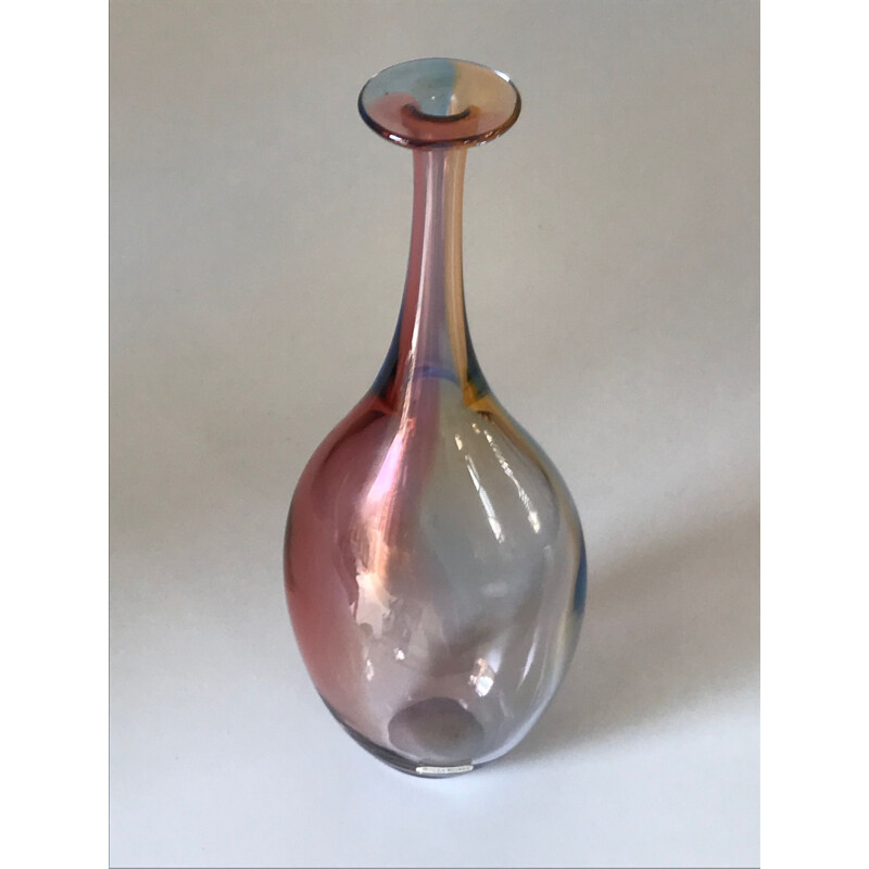 Vintage harlequin vase by Kosta Boda, 1980