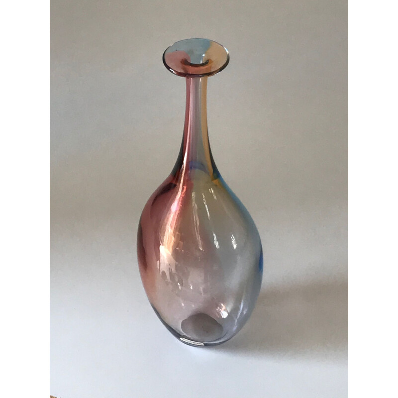 Vintage harlequin vase by Kosta Boda, 1980