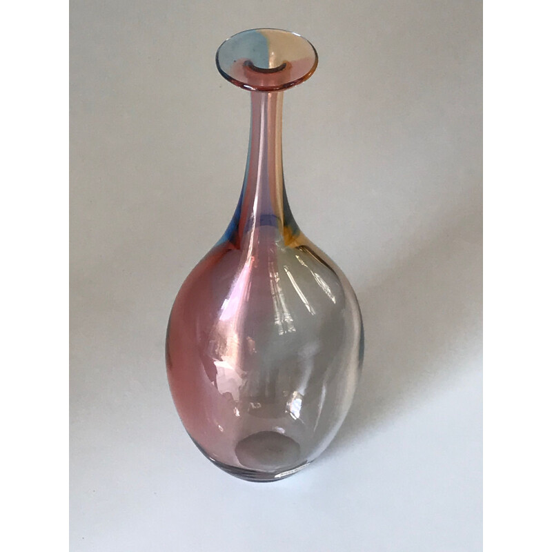 Vintage harlequin vase by Kosta Boda, 1980