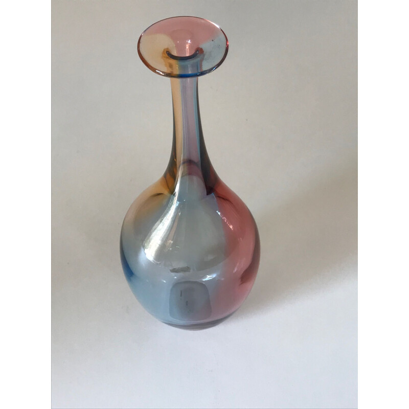 Vintage harlequin vase by Kosta Boda, 1980