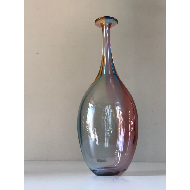 Vintage harlequin vase by Kosta Boda, 1980