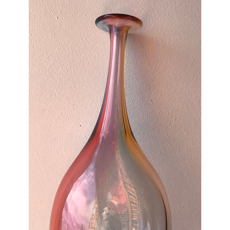 Vintage harlequin vase by Kosta Boda, 1980