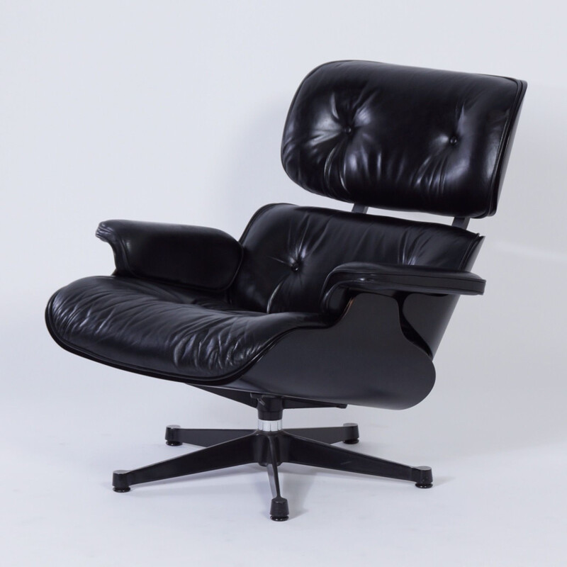 Fauteuil et ottoman vintage de Charles Eames pour Vitra, 1980