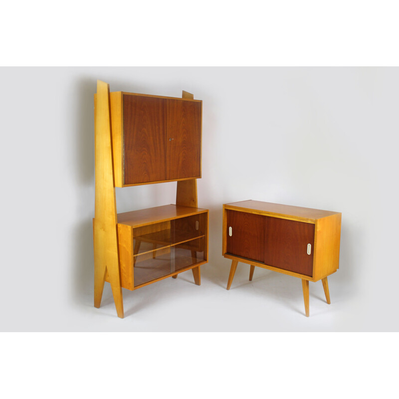 Vintage Wall Unit - Bookcase & Sideboard, 1960