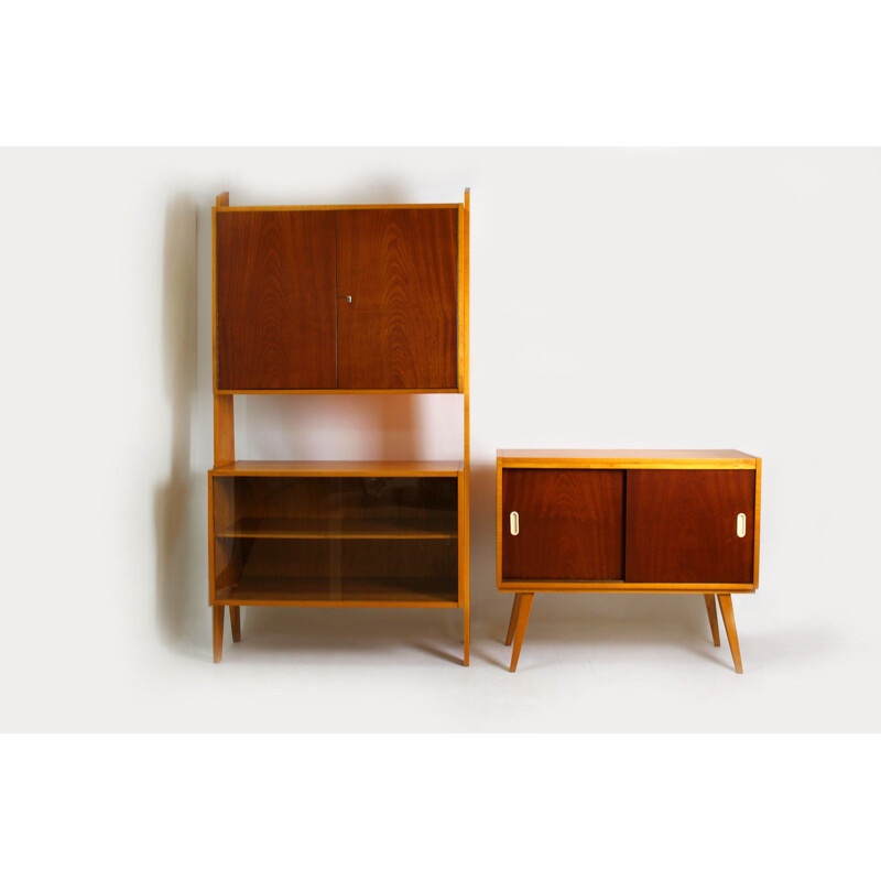 Vintage Wall Unit - Bookcase & Sideboard, 1960