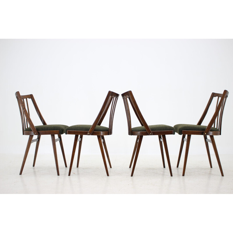 Set fo four vintage dining chairs designed by Antonín Šuman 