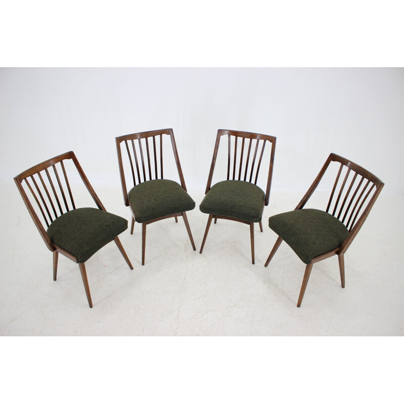 Set fo four vintage dining chairs designed by Antonín Šuman 