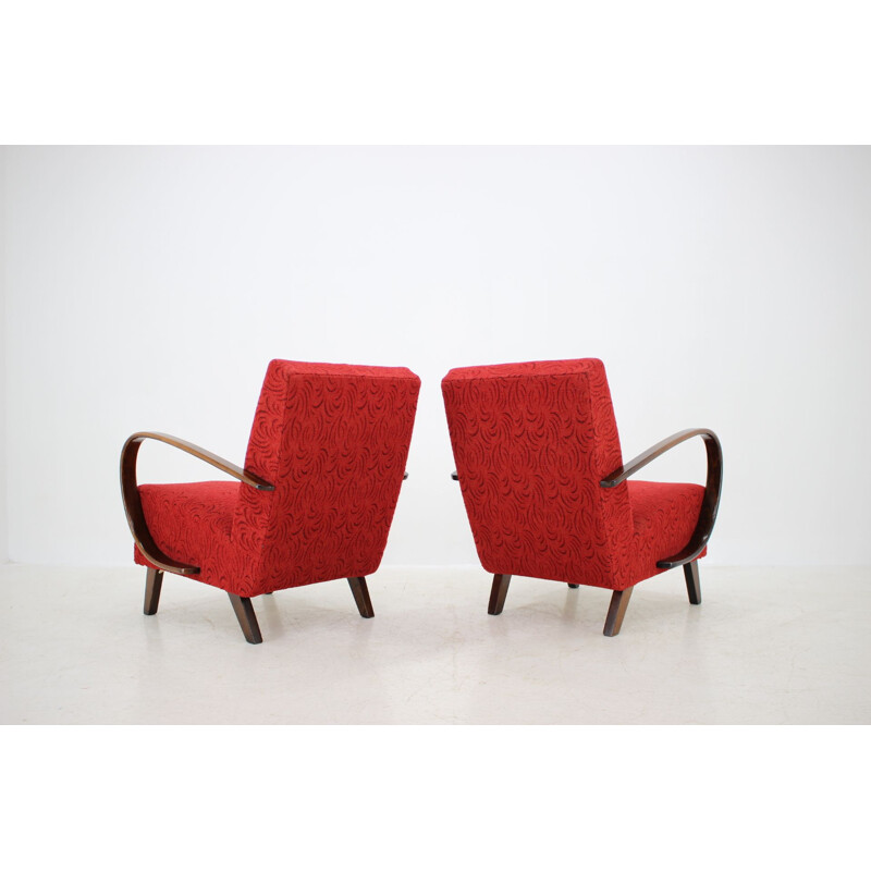 Paire de fauteuils vintage conçus par Jindřich Halabala, 1950