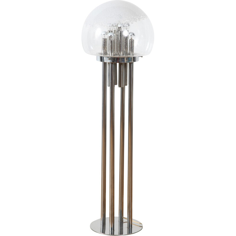 Italian space age floor lamp with Murano glass - 1960s