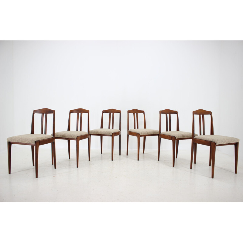 Ensemble de six chaises de salle à manger vintage conçues par Johannes Andersen, 1960